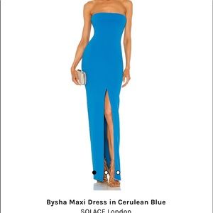 SOLACE London ‘Bysha’ Blue Gown